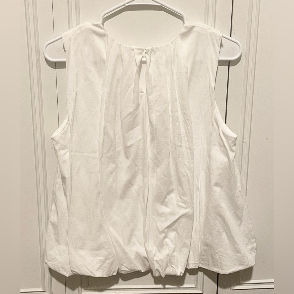 Madewell Cotton Pleated Bubble Top - Picture 2 of 3
